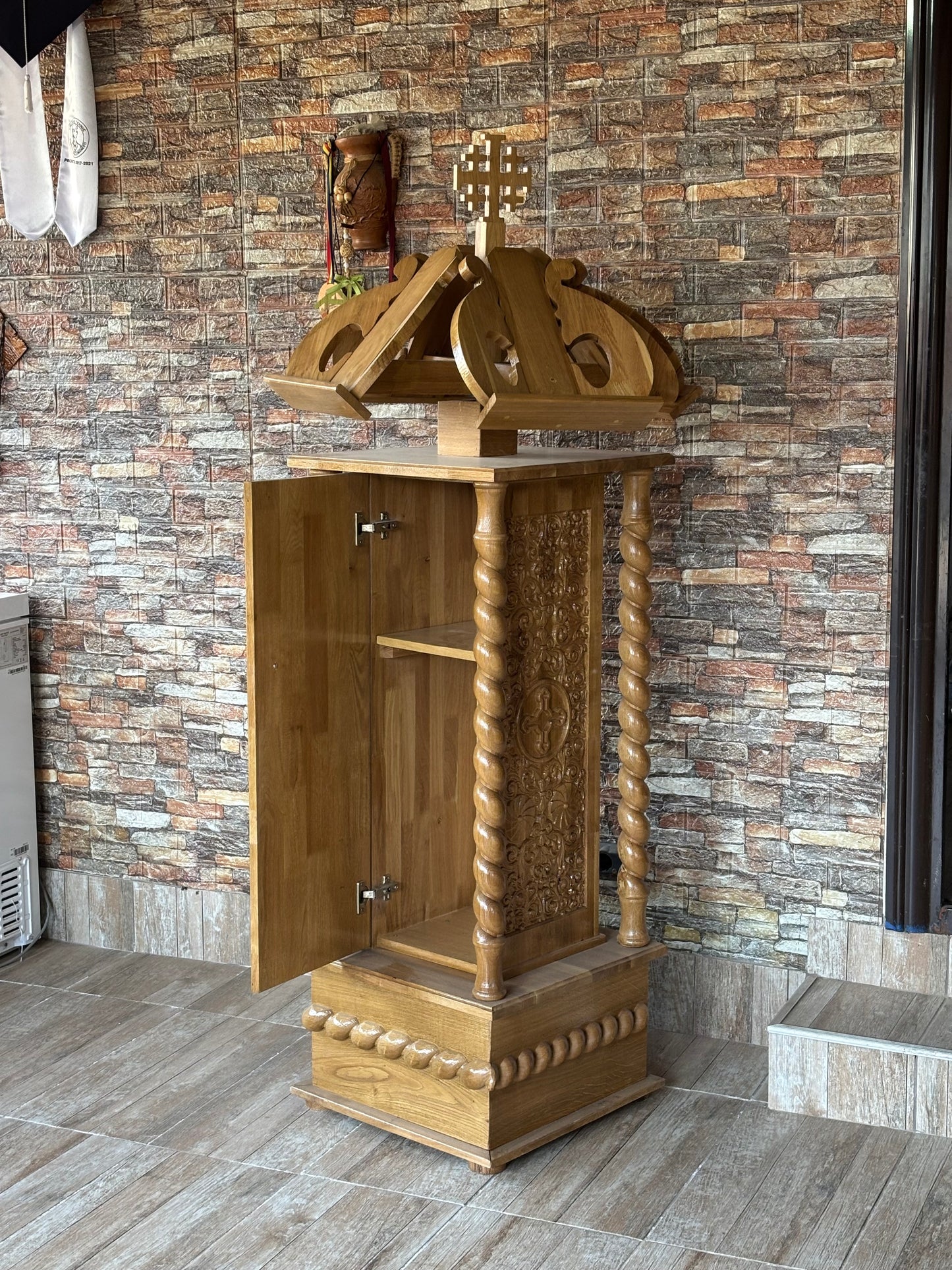 Strană cântăreți din stejar